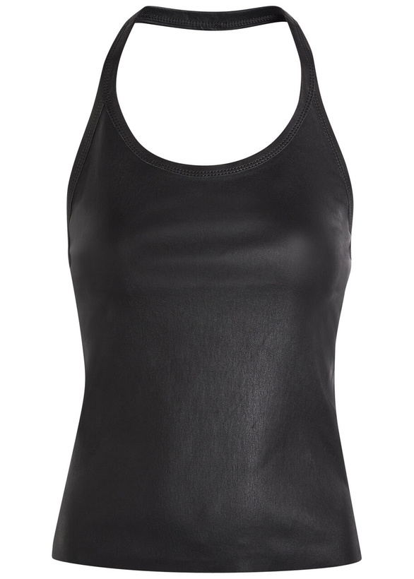 Photo: Stouls Cherry Halterneck Stretch-leather top Black