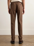 Ralph Lauren Purple label - Eaton Slim-Fit Straight-Leg Garment-Dyed Stretch-Cotton Twill Chinos - Brown