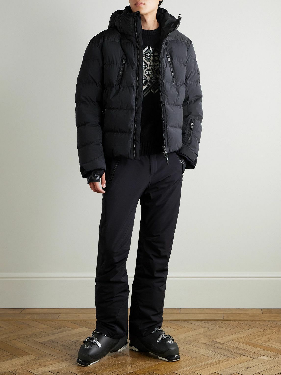BOGNER - Luci Fair Isle Virgin Wool Sweater - Black