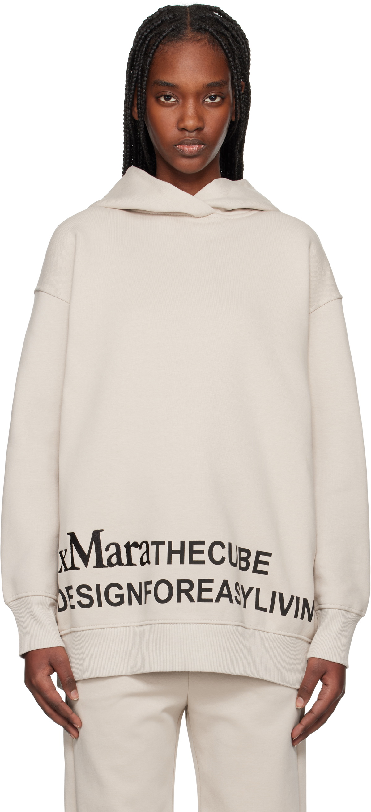 Max Mara Beige Felpa Hoodie