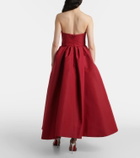 Carolina Herrera Strapless belted silk cocktail dress