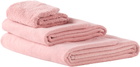 Tekla Pink Terry Towel Set, 3 pcs