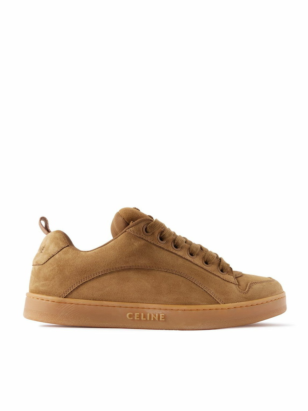 Photo: CELINE - Huntington Suede and Mesh Sneakers - Brown