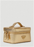 Prada - Logo Plaque Vanity Case in Gold