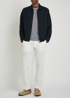 Sunspel Striped Cotton T-shirt Navy
