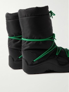 Bottega Veneta - Puddle Rubber-Trimmed Quilted Shell Boots - Black