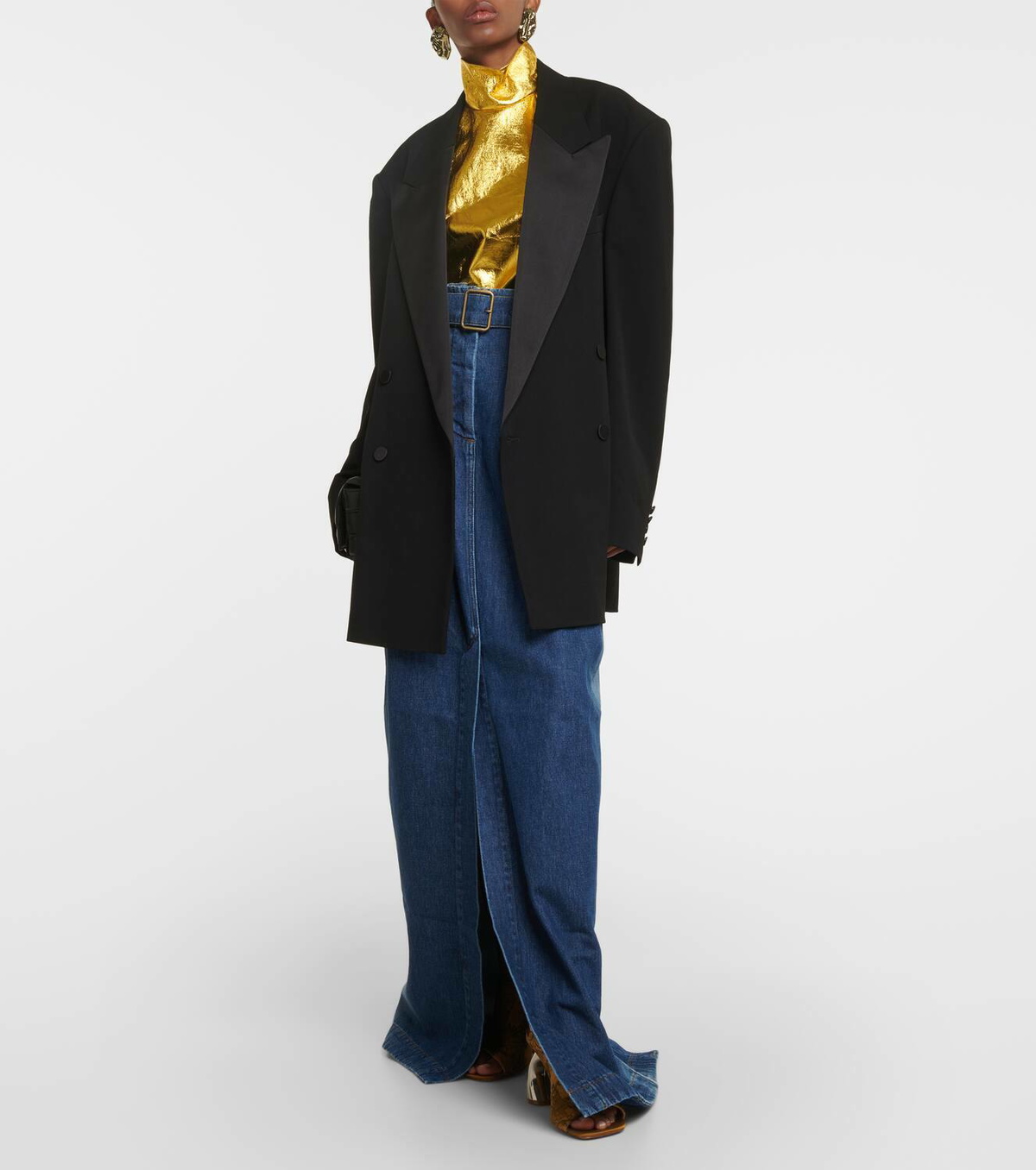 【DRIES VAN NOTEN】wool blend gabardine coat Dries Van Noten Wool-blend gabardine trench coat Dries Van Noten