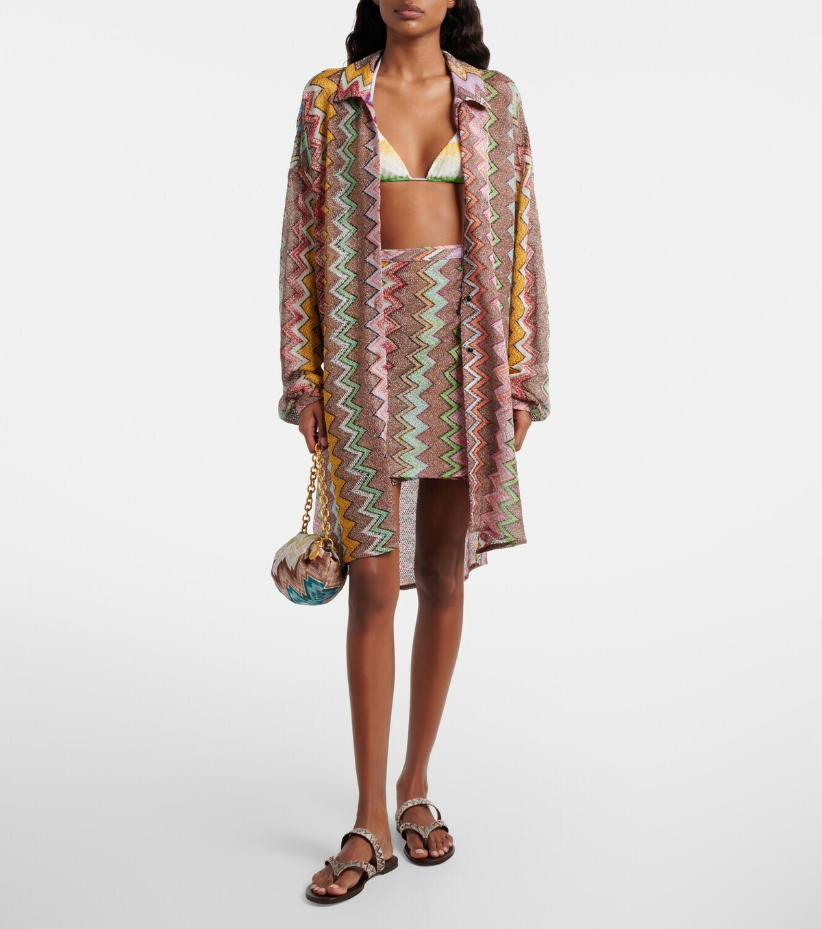 Missoni Luise Zigzag thong sandals