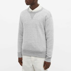 The Real McCoy's Men's 10oz Loopwheel Crew Sweat in Grey