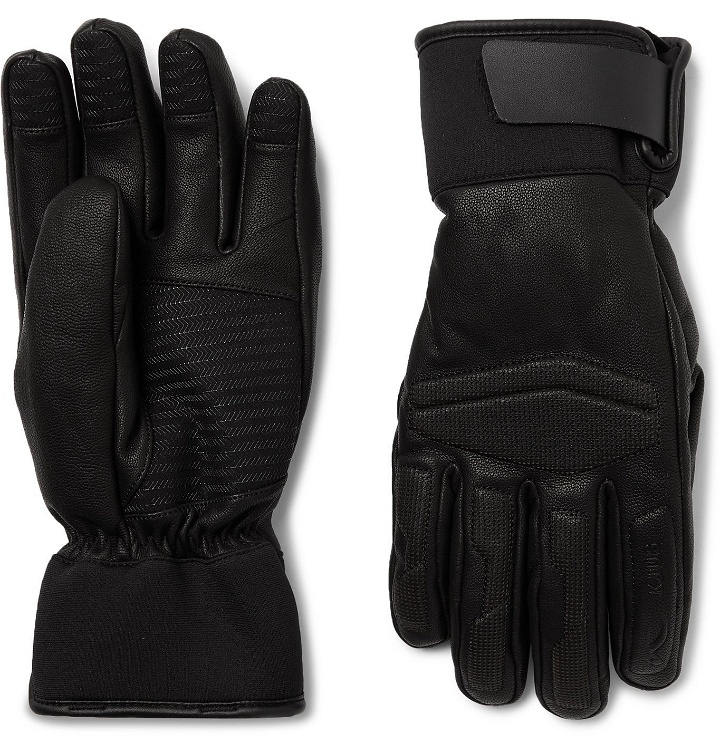 Photo: Kjus - Performance Leather and Neoprene Ski Gloves - Black