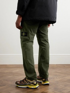 Stone Island - Straight-Leg Logo-Appliquéd Cotton-Blend Twill Cargo Trousers - Green