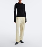 Calvin Klein Collection Cora wool and cotton canvas straight pants