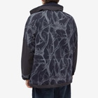 Norbit by Hiroshi Nozawa Men's Horn Tree Wool Boa Fleece Jacket in Navy