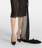 Didu Draped chiffon midi skirt