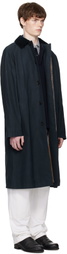 A.P.C. Navy Gaspard Mac Raincoat