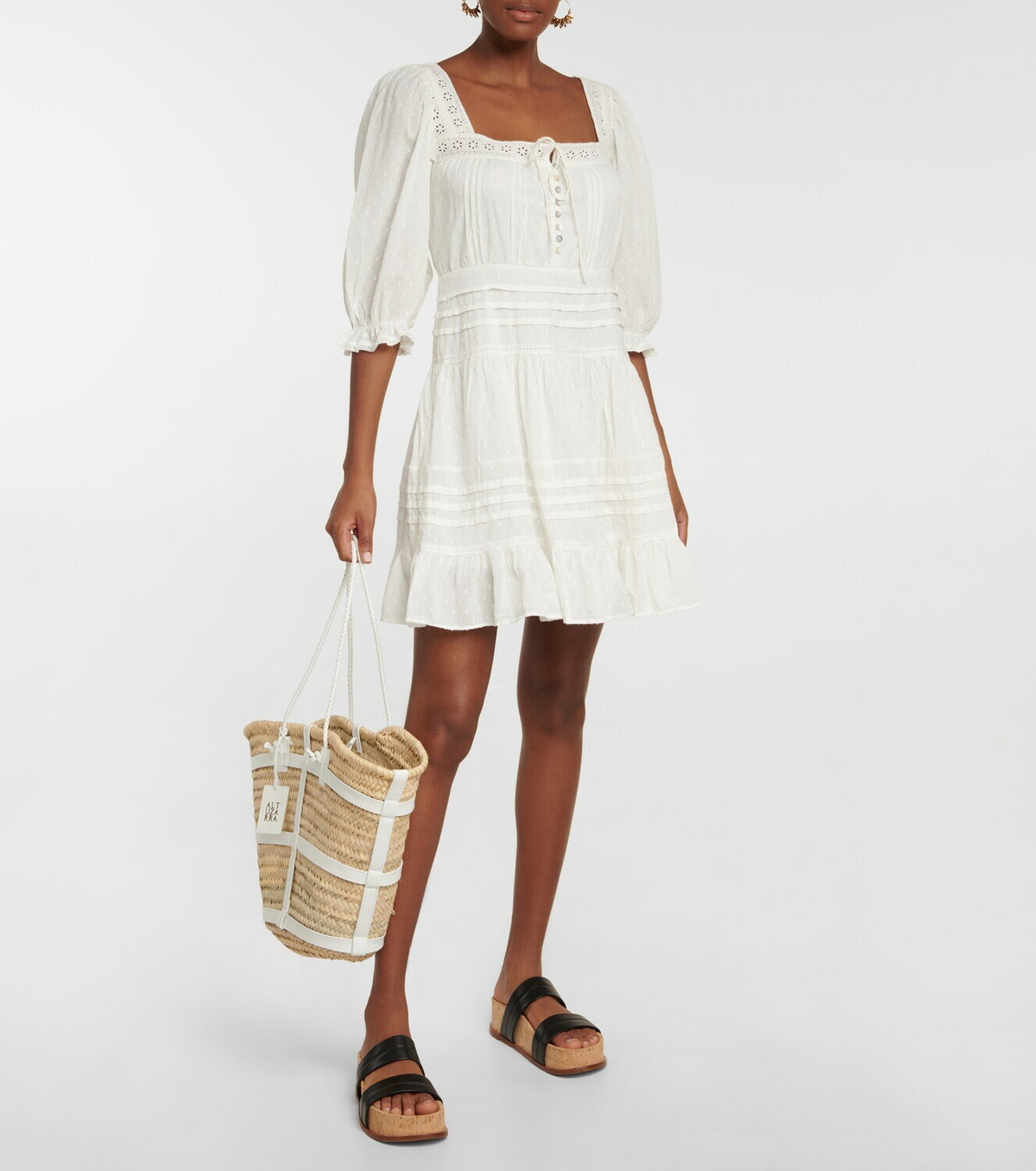 rixo dove cotton mini dress Dove Cotton Mini Dress
