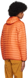 Stone Island Orange Garment-Dyed Down Jacket