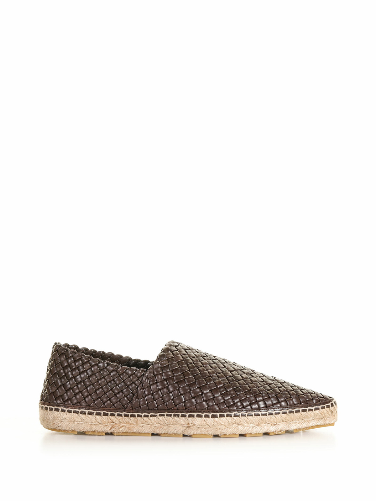 Bottega Veneta - Intrecciato Leather Espadrilles - Brown