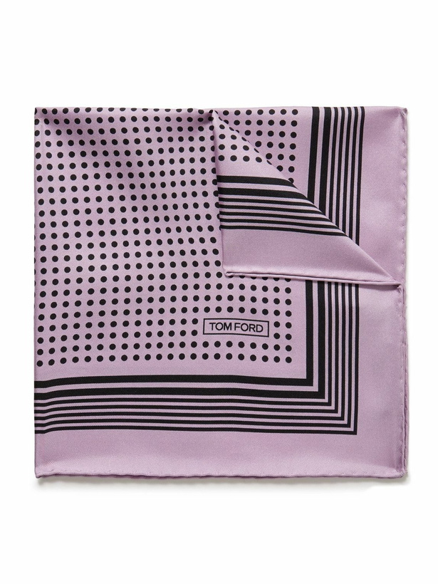 Photo: TOM FORD - Polka-Dot Silk-Twill Pocket Square