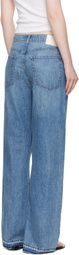 rag & bone Blue Featherweight Logan Wide-Leg Jeans