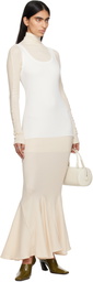 Conner Ives Off-White Deadstock Military Tank Godet Maxi Dress