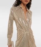 Dodo Bar Or Joelle sequined gathered midi dress