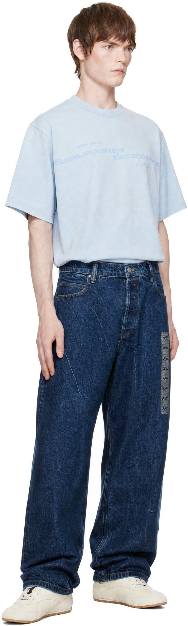 Alexander Wang Blue Flasher Graphic Jeans