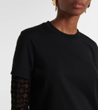 Givenchy Monogram 72 Glitter layered cotton T-shirt