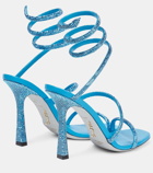 Rene Caovilla Cleo embellished satin sandals