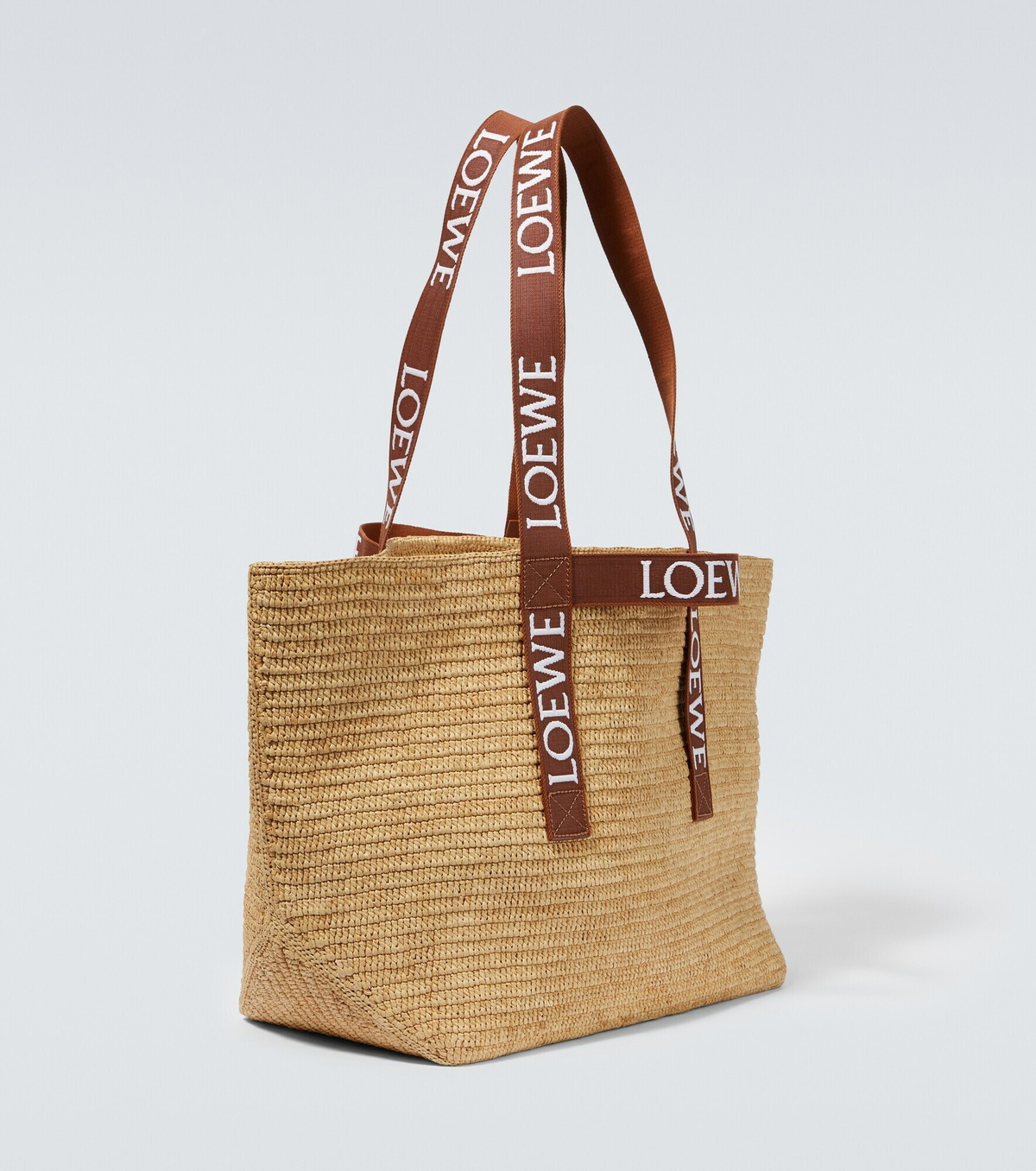 かごバッグ LOEWE B507X23X10 FOLD SHOPPER IN RAFFIA Fold Shopper in raffia Black - LOEWE