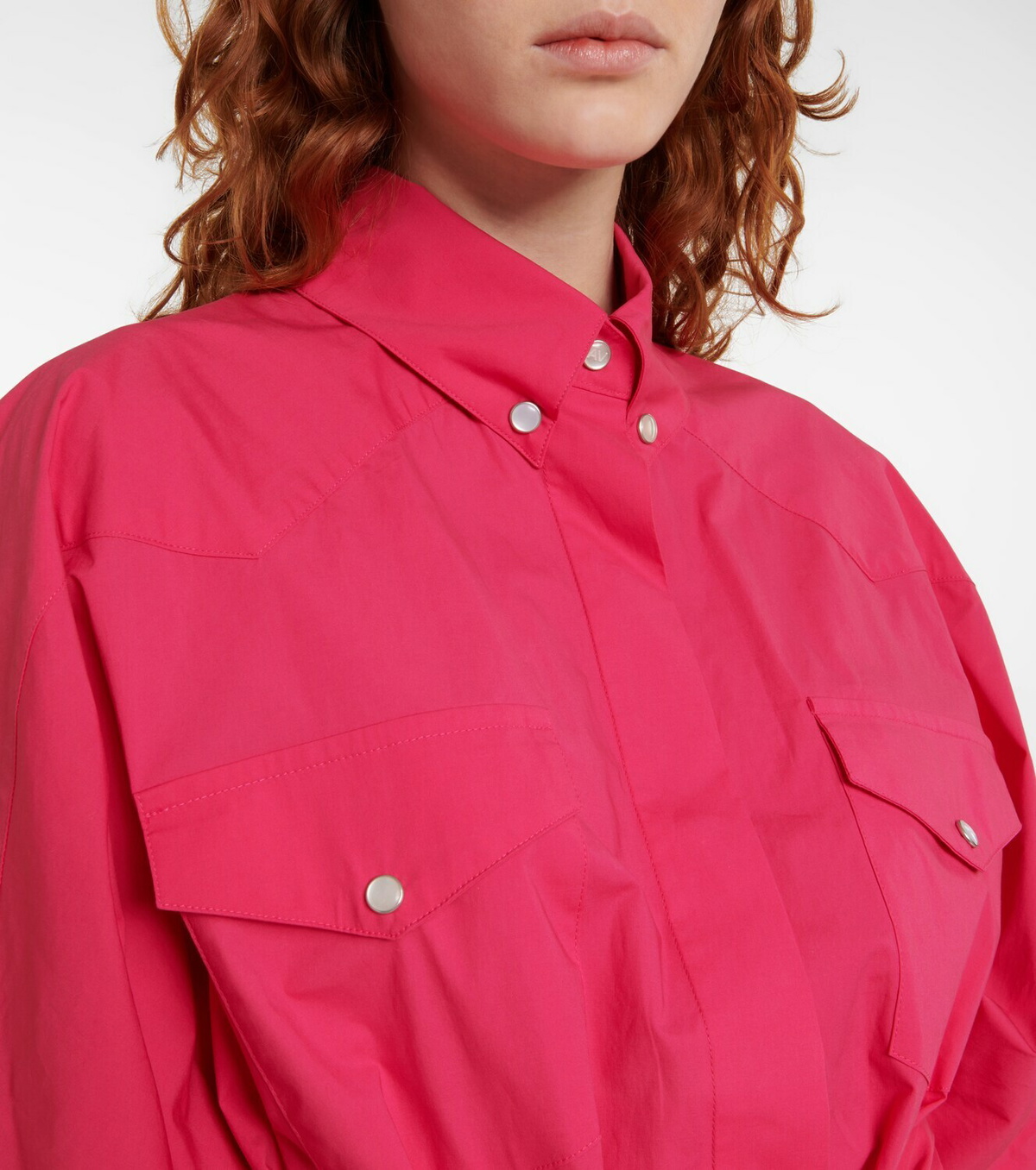Alexandre Vauthier - Cotton-blend belted shirt dress
