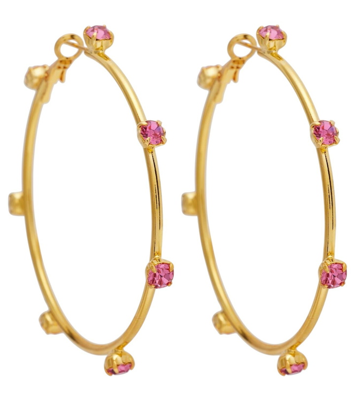 Photo: Magda Butrym Embellished gold-plated hoop earrings