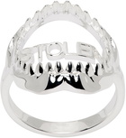 Stolen Girlfriends Club Silver Shark Jaw Ring