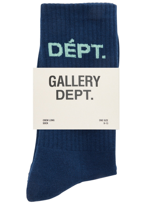 Photo: Gallery Dept. Logo-intarsia Cotton-blend Socks - Navy - One Size