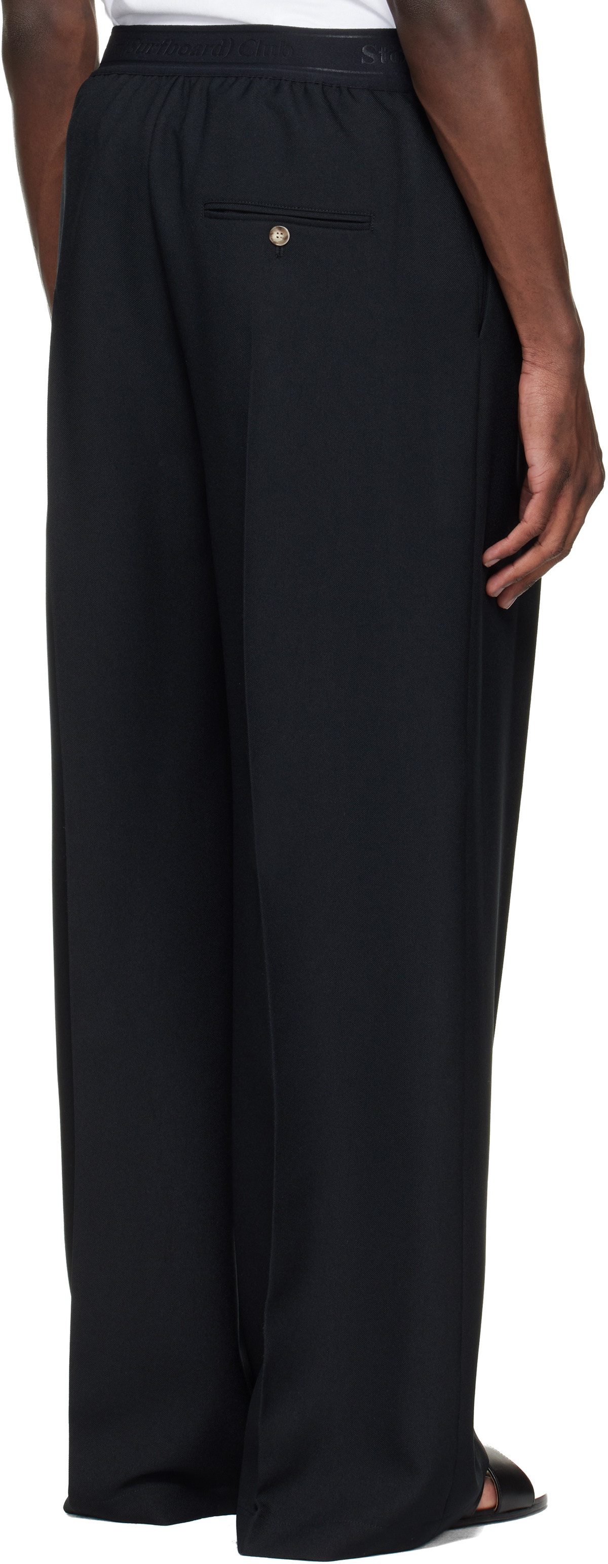 Stockholm (Surfboard) Club Black Relaxed Fit Trousers