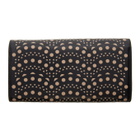 ALAIA Black Vienne Vague Openwork Flap Wallet