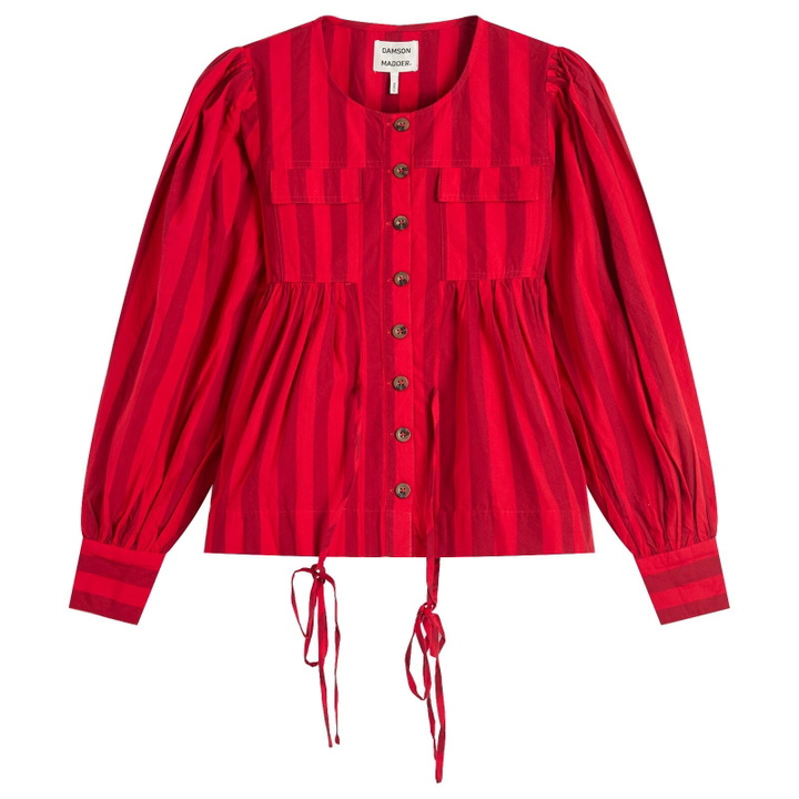 Photo: Damson Madder Women's Charlize Stripe Blouse in Red