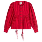 Damson Madder Women's Charlize Stripe Blouse in Red
