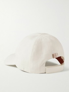 Loro Piana - Logo-Embroidered Linen Baseball Cap - White