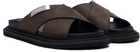 Moschino Brown Calfskin Sandals