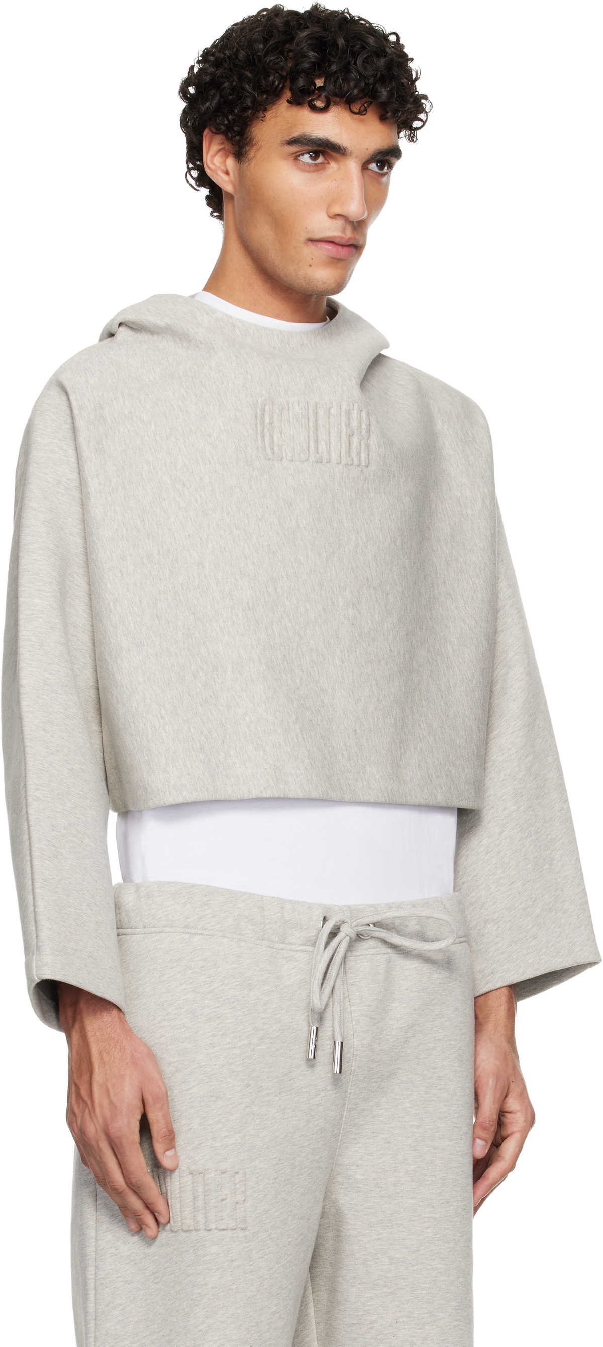 Jean Paul Gaultier Gray 'The Embossed Gaultier' Hoodie