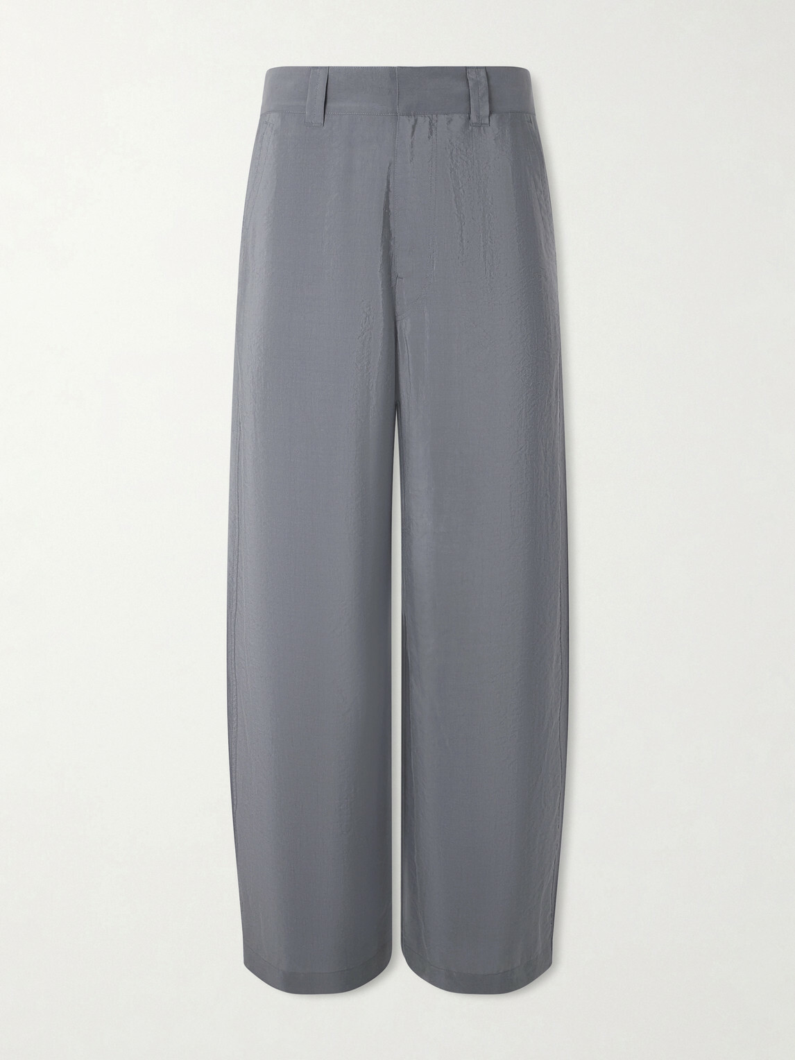 LEMAIRE - Straight-Leg Silk-Blend Trousers - Gray