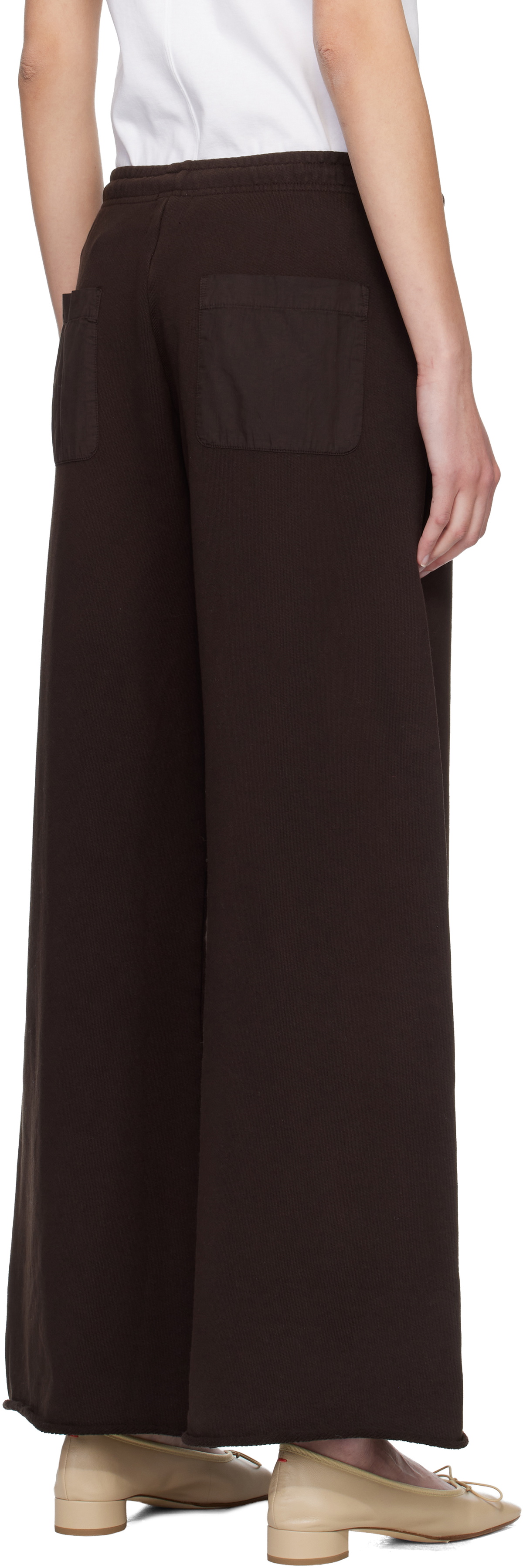 LESET Brown Jamie Wide Leg Lounge Pants