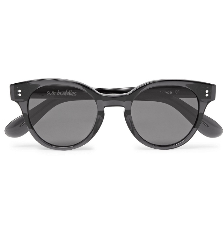 Photo: Sun Buddies - Akira Round-Frame Acetate Sunglasses - Gray