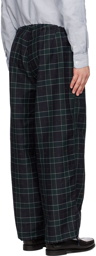 BEAMS PLUS Navy Check Trousers