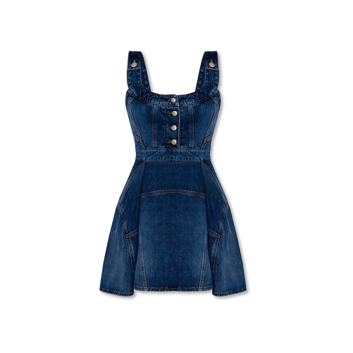 スカート Alexander Mcqueen Delave Denim Midi Skirt Alexander McQueen Delavè Denim Midi Skirt Alexander McQueen