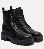 Hogan H700 leather combat boots