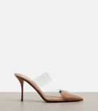 Alaïa Le Cœur patent leather and PU mules