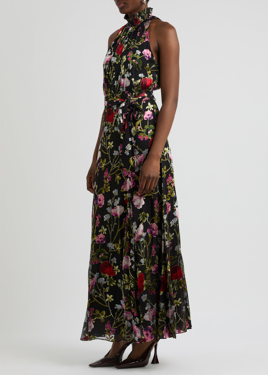 flowy neutral maxi dress Yellow Leaf Print Cotton Bliss Dress