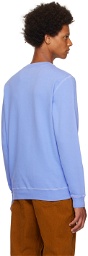 Sunspel Blue V-Stitch Sweatshirt
